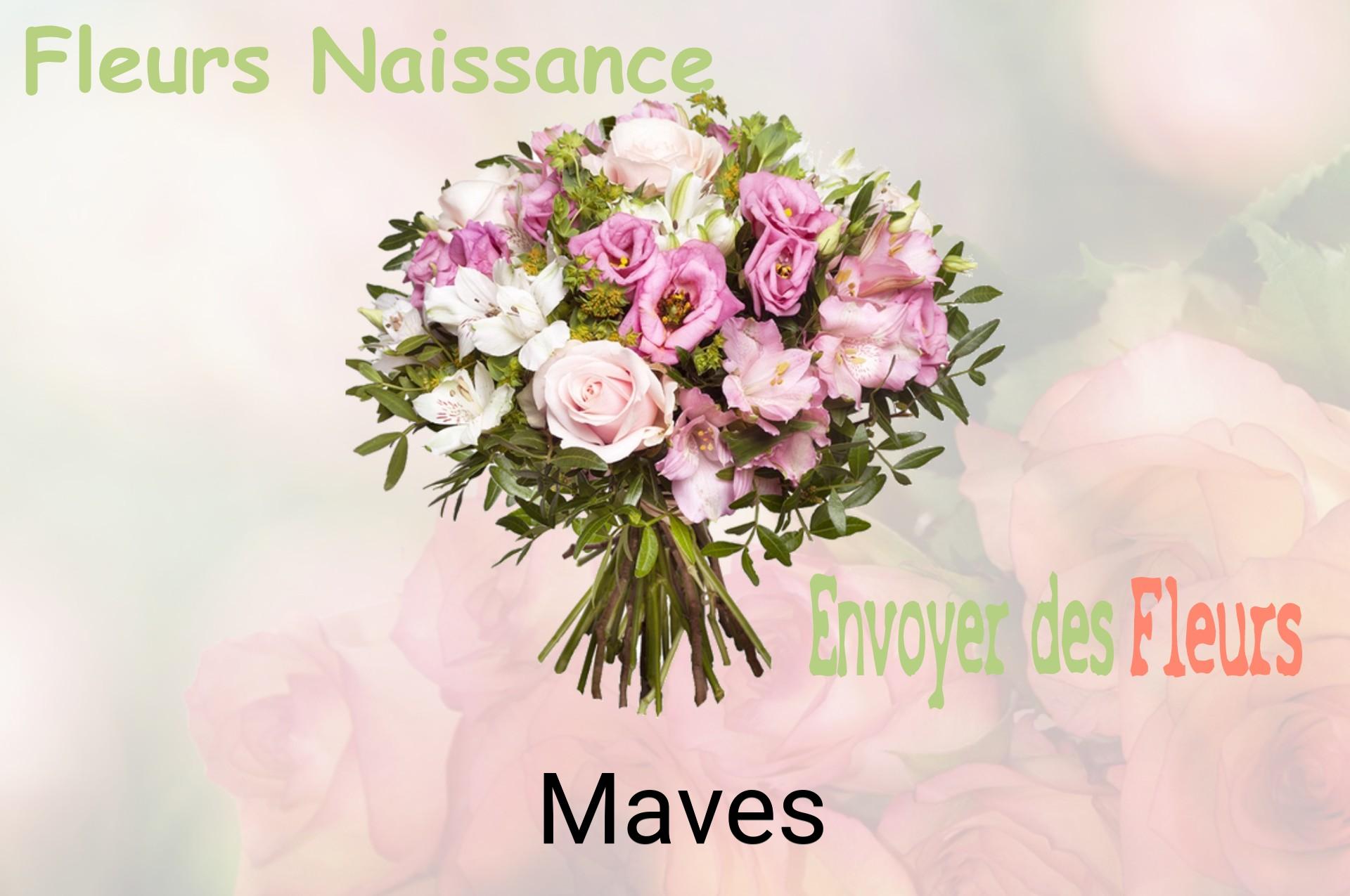 Bouquet de fleurs de naissance livré à Maves
